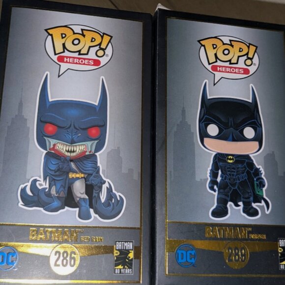 Lot of 2 Batman Funko Pop Figure #286 Red Rain & #289 Forever NEW - Picture 3 of 3